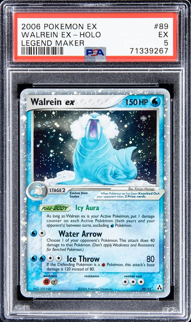 2006 Pokemon EX Legend Maker Rare Holofoil Walrein EX #89 card image