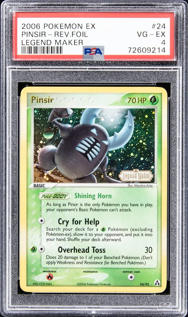 2006 Pokemon EX Legend Maker - Reverse Foil Pinsar #24 card image