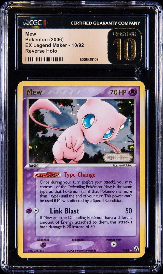 2006 Pokemon EX Legend Maker Reverse Holo Mew #10 card image