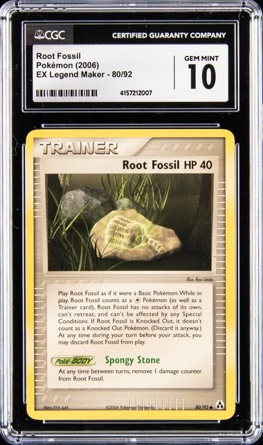 2006 Pokemon Ex Legend Maker Root Fossil #80 card image