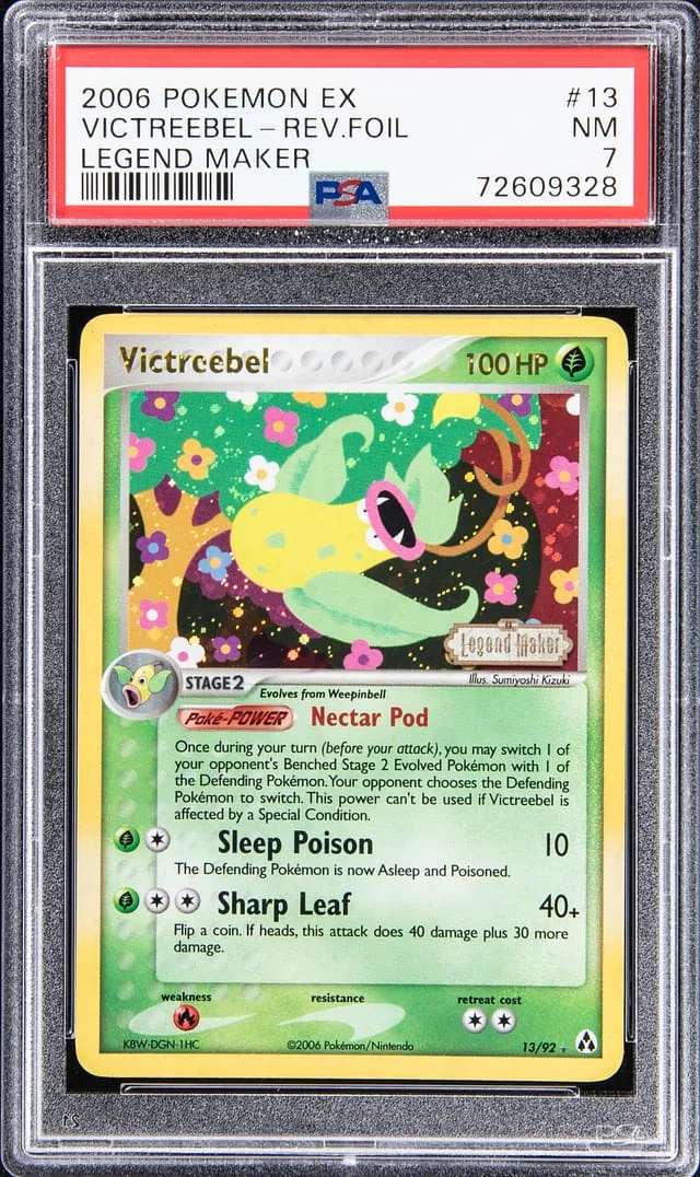 2006 Pokemon EX Legend Maker Victreebel Reverse #13 card image