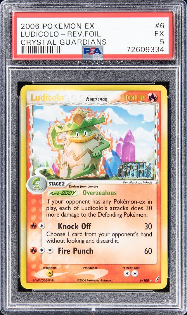 2006 Pokemon EX Reverse Foil - Crystal Guardians Ludicolo #6 card image