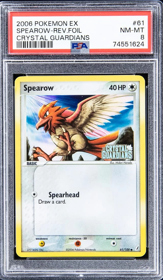 2006 Pokemon EX Reverse Foil - Crystal Guardians Spearow #61 card image