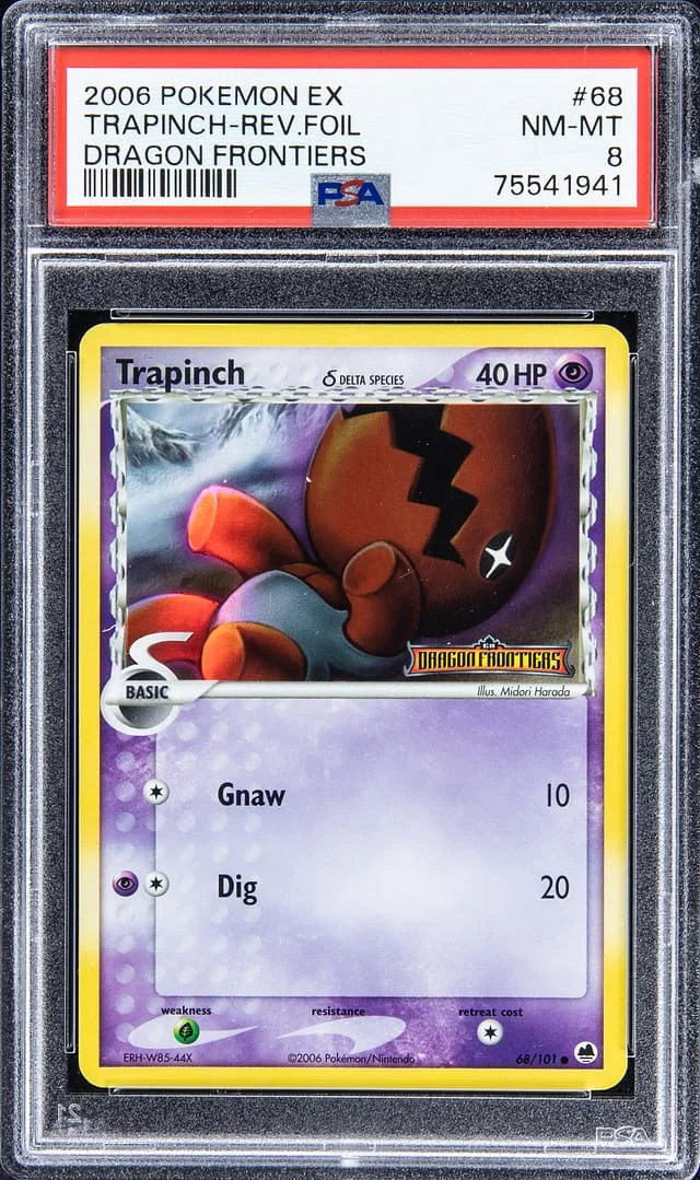2006 Pokemon EX Reverse Foil - Dragon Frontiers Trapinch #68 card image