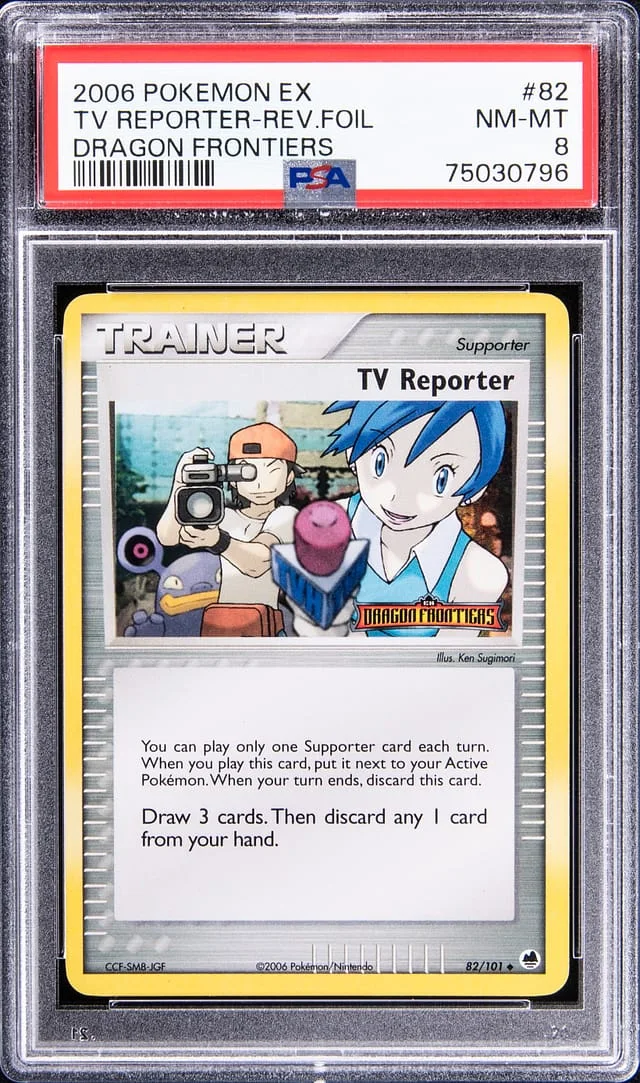 2006 Pokemon EX Reverse Foil - Dragon Frontiers TV Reporter #82 card image