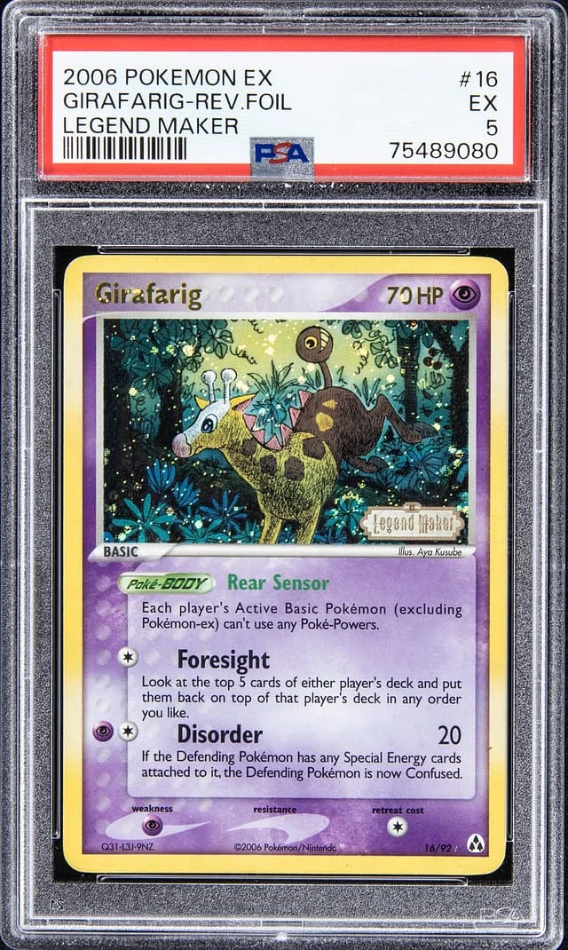 2006 Pokemon EX Reverse Foil - Legend Maker Girafarig #16 card image