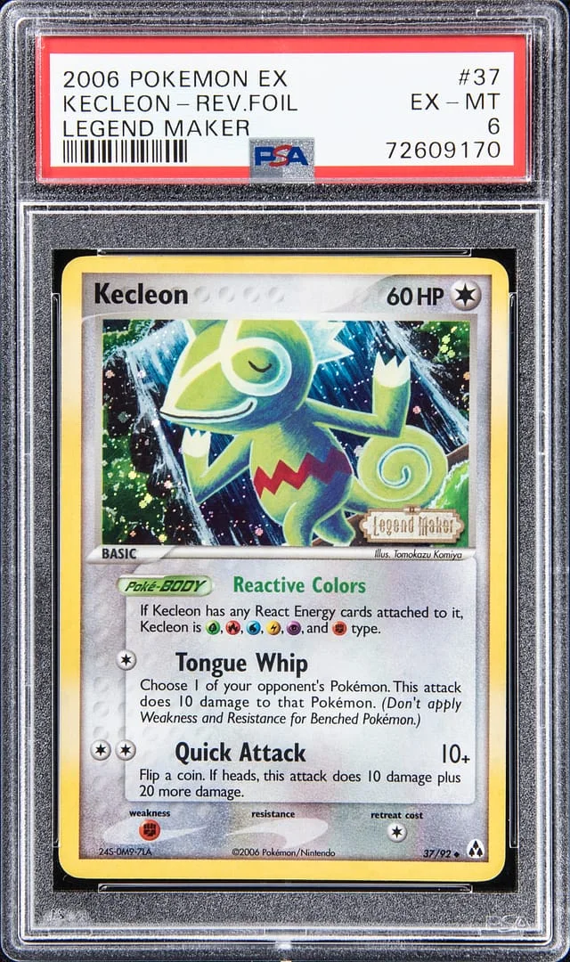 2006 Pokemon EX Reverse Foil - Legend Maker Kecleon #37 card image