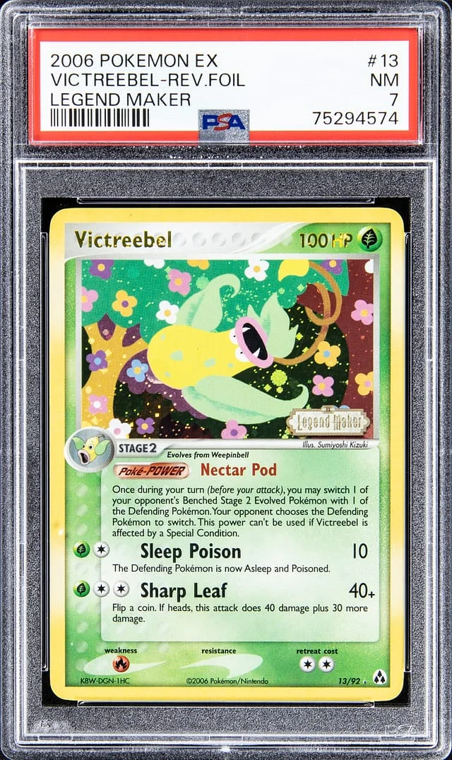2006 Pokemon EX Reverse Foil - Legend Maker Victreebel #13 card image