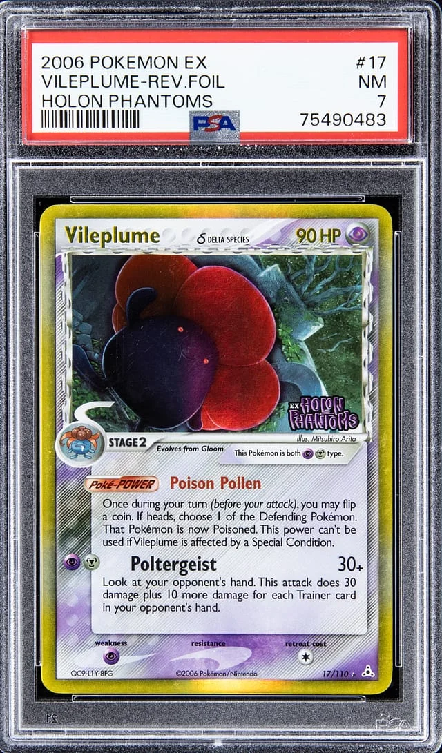 2006 Pokemon EX Reverse Holofoil - Holon Phantoms Vileplume #17 card image