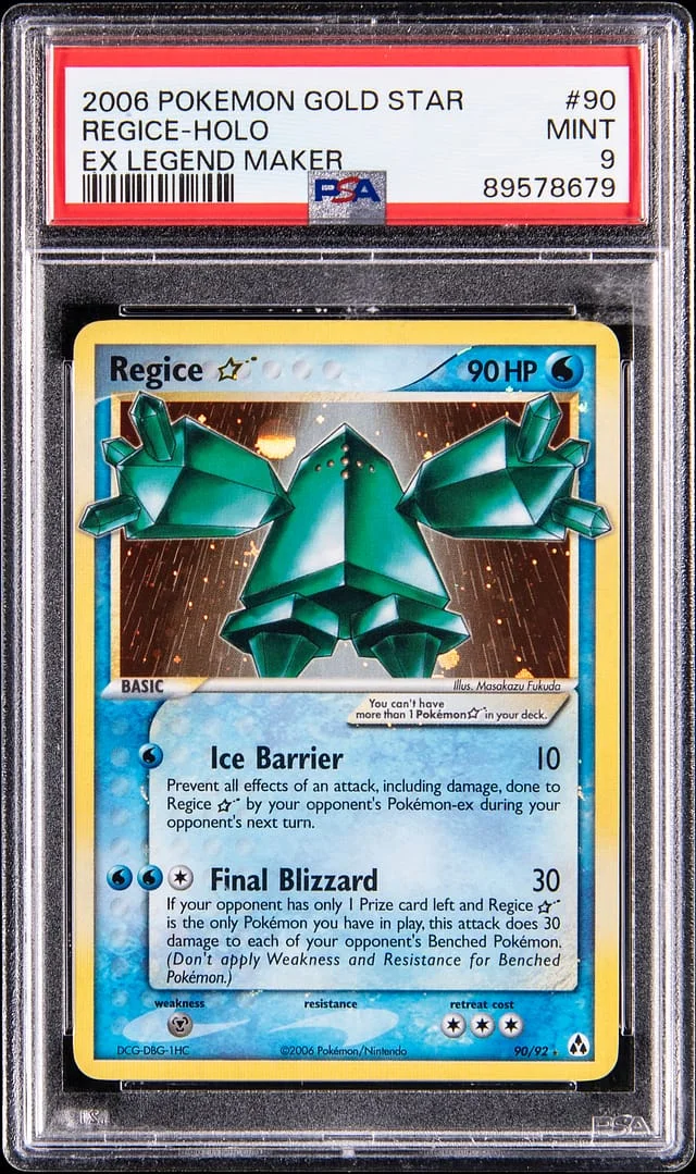 2006 Pokemon Gold Star ex Legend Maker Holo Regice #90 card image