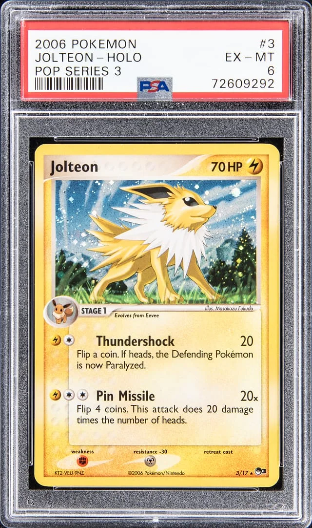 2006 Pokemon Holo - Pop Series 3 Jolteon #3 card image