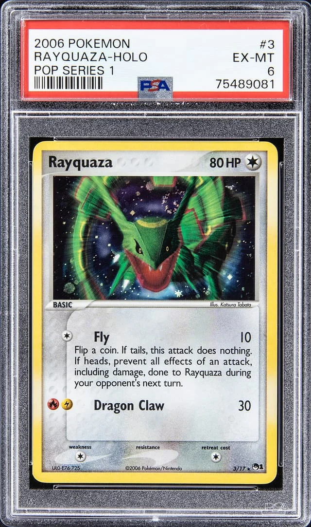2006 Pokemon Pop Series 1 - Holofoil Rayquaza #3 card image