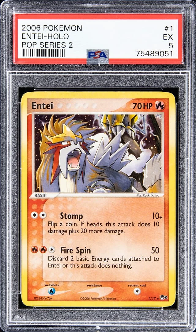 2006 Pokemon Pop Series 2 - Holofoil Entei #1 card image