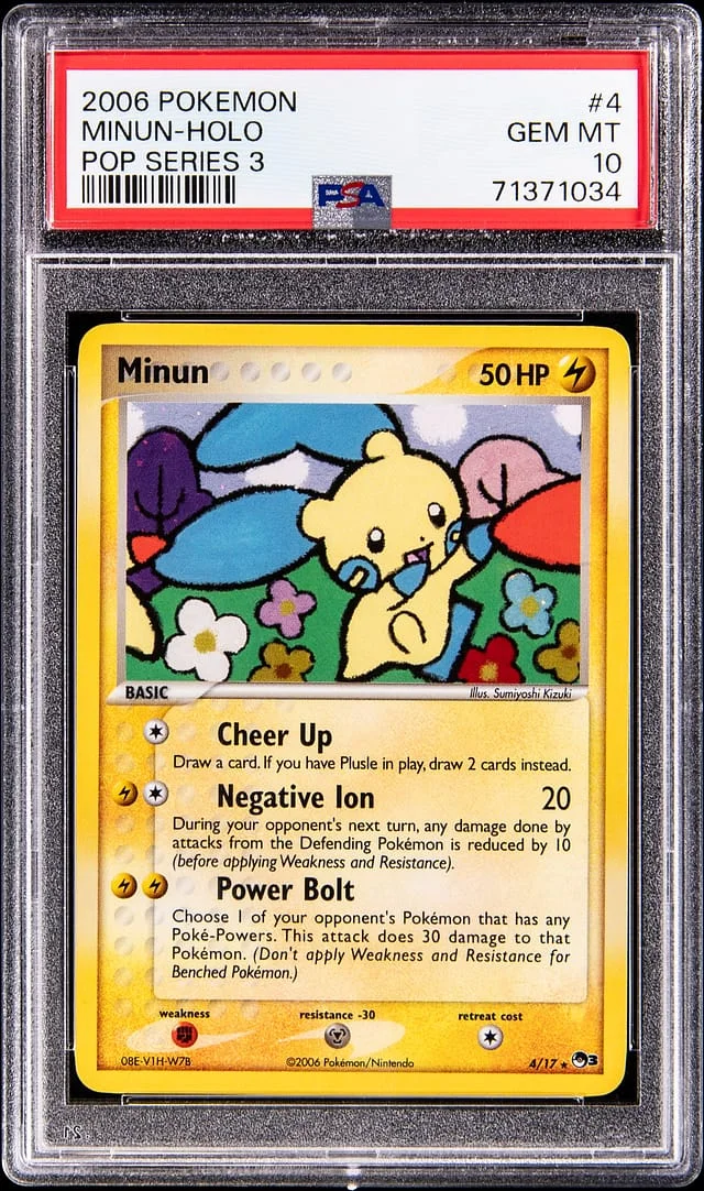 2006 Pokemon Pop Series 3 Holo Minun #4 card image