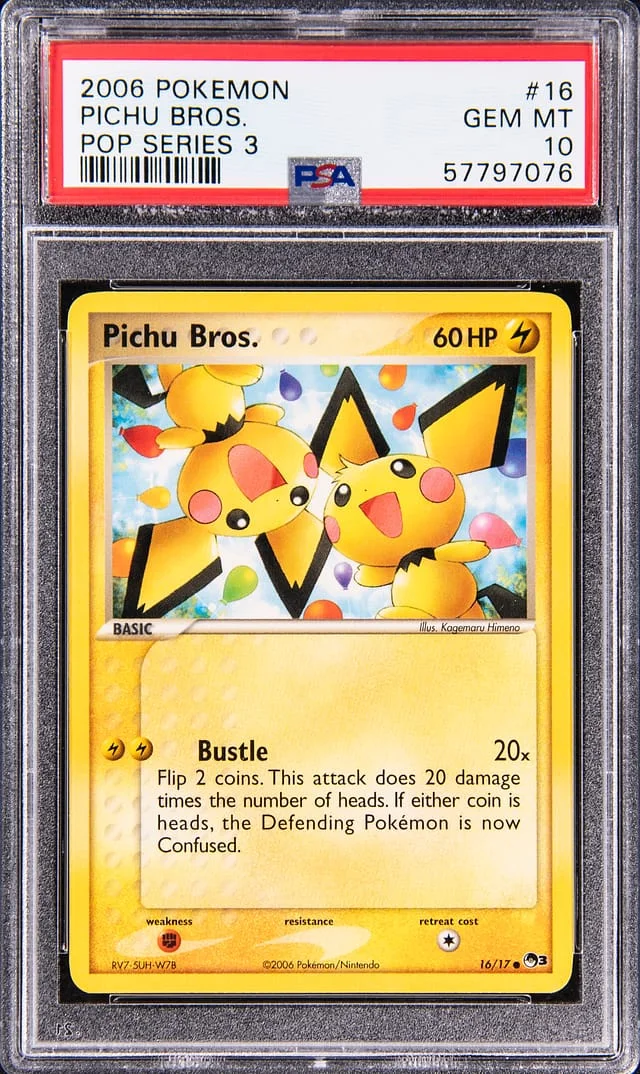 2006 Pokemon POP Series 3 Pichu Bros #16 card image