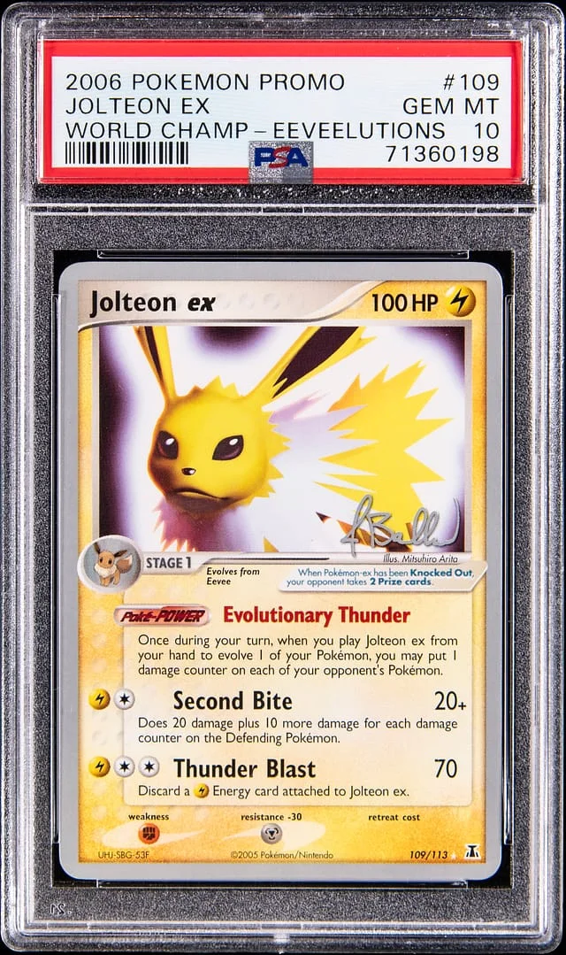 2006 Pokemon Promo World Champ Eeveelutions Jolteon ex #109 card image
