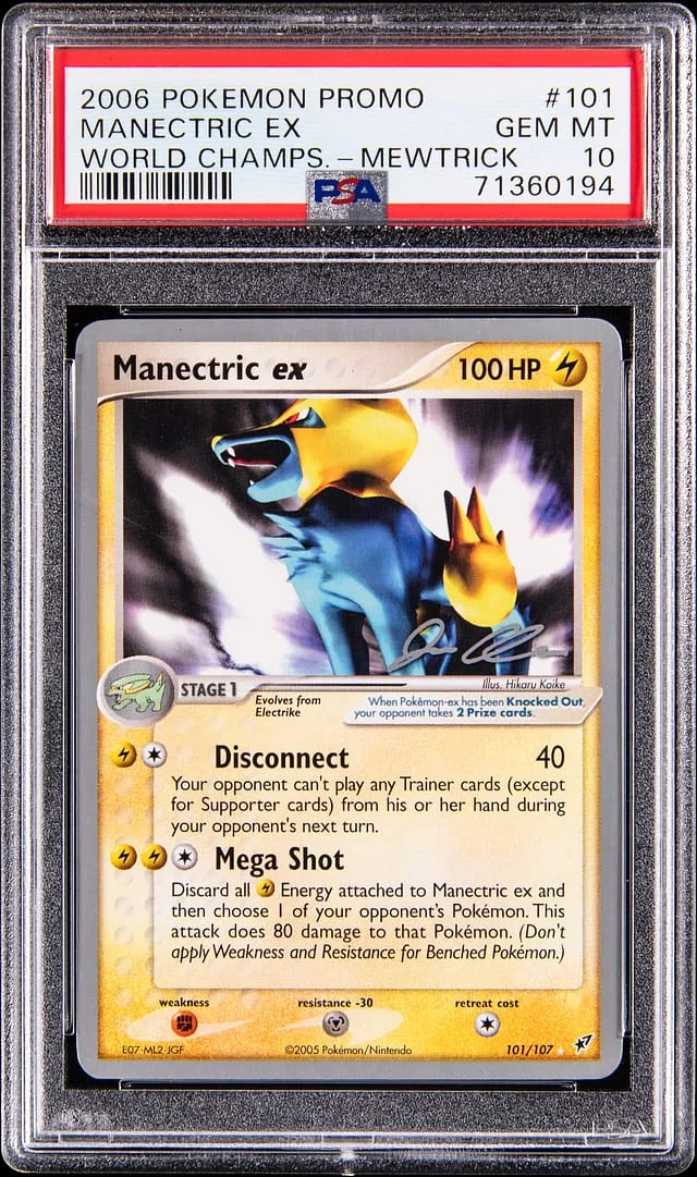 2006 Pokemon Promo World Championship Decks Mewtrick Manectric ex #101 card image