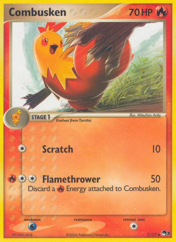 2006 POP Series 3 Combusken Uncommon #07/17 Uncommon card image