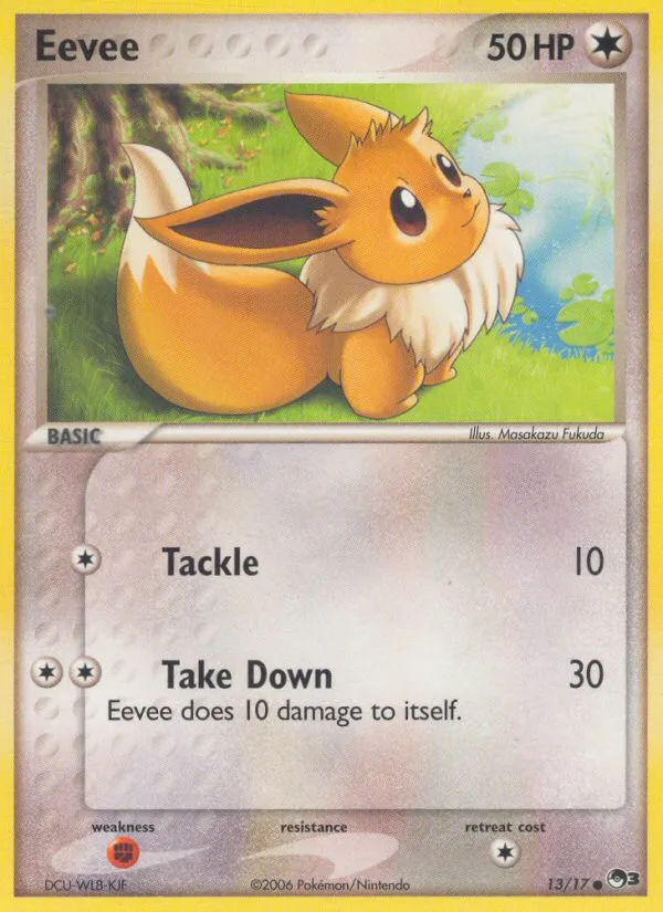 2006 POP Series 3 Eevee Common #13/17 Common card image
