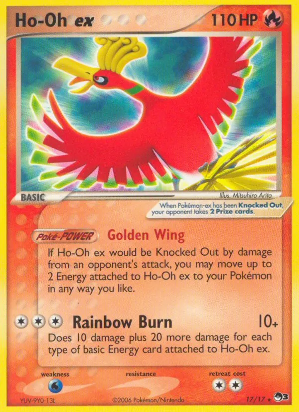 2006 POP Series 3 Ho-Oh ex Rare #17/17 Rare card image