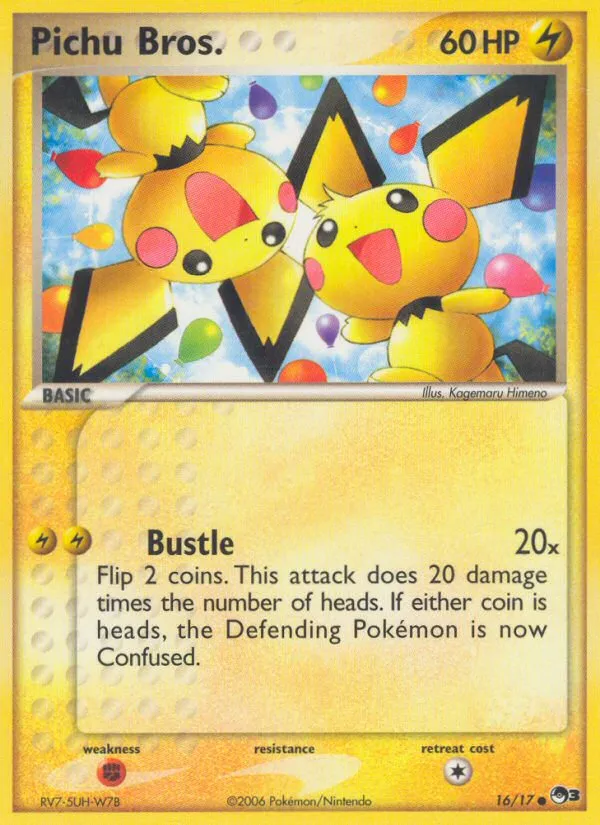 2006 POP Series 3 Pichu Bros. Common #16/17 Common card image