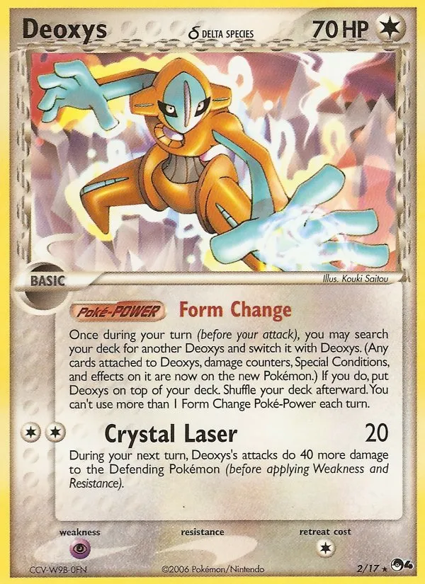 2006 POP Series 4 Deoxys δ Rare #02/17 Rare card image