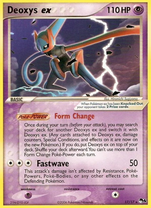 2006 POP Series 4 Deoxys ex Rare #17/17 Rare card image