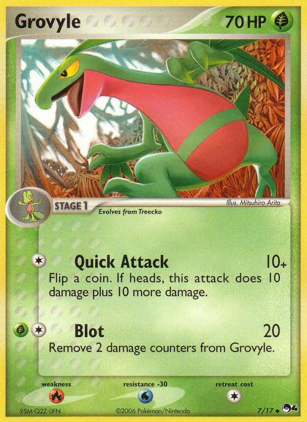 2006 POP Series 4 Grovyle Uncommon #07/17 Uncommon card image
