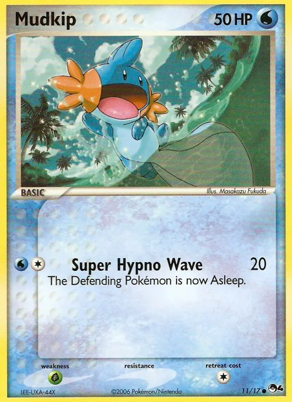 2006 POP Series 4 Mudkip Common #11/17 Common card image