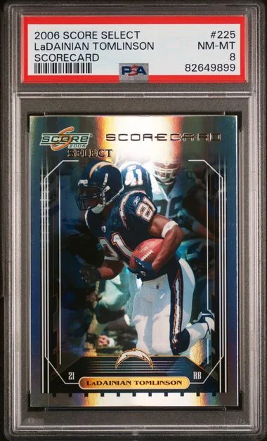 2006 Score Ladainian Tomlinson Select Scorecard #225 card image