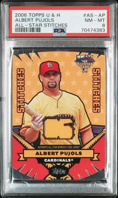 2006 Topps Albert Pujols Updates & Highlights All-Star Stitches #AS-AP card image