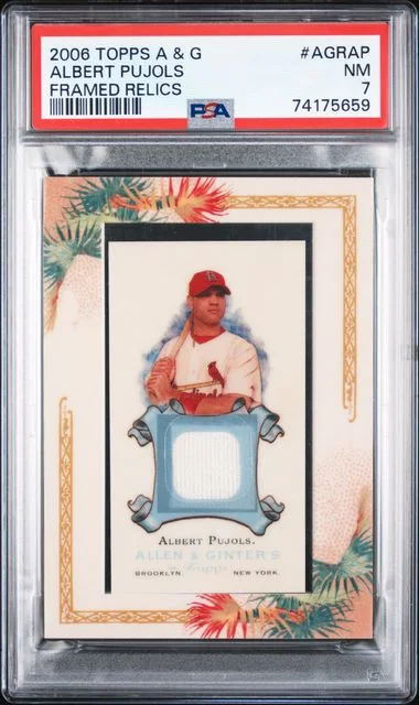2006 Topps Allen & Ginter Albert Pujols Framed Relics #AGRAP card image