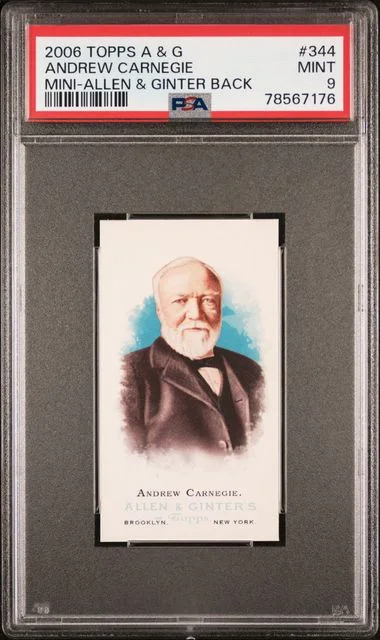 2006 Topps Allen & Ginter Andrew Carnegie Mini-Allen & Ginter Back #344 card image
