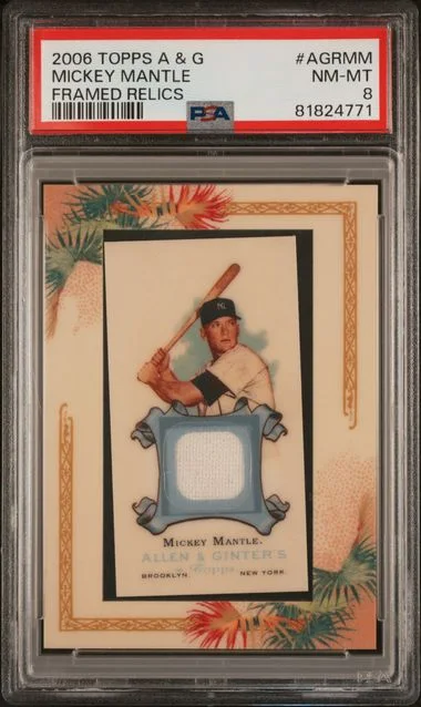 2006 Topps Allen & Ginter Mickey Mantle Framed Relics #AGR-MM card image