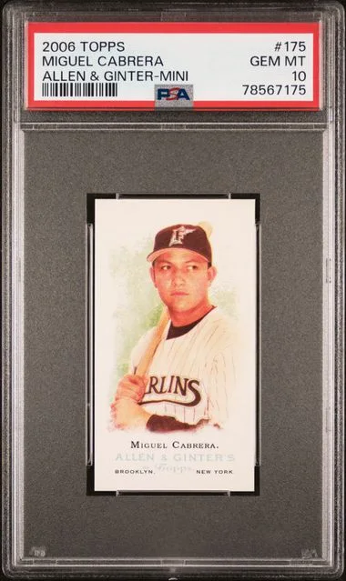 2006 Topps Allen & Ginter Miguel Cabrera Mini #175 card image