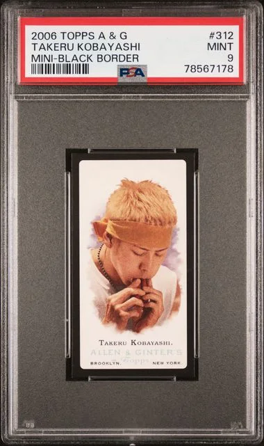 2006 Topps Allen & Ginter Takeru Kobayashi Mini-Black Border #312 card image