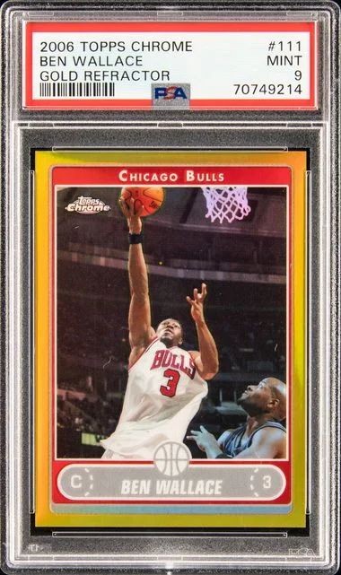 2006 Topps Chrome Ben Wallace Gold Refractor #111 card image