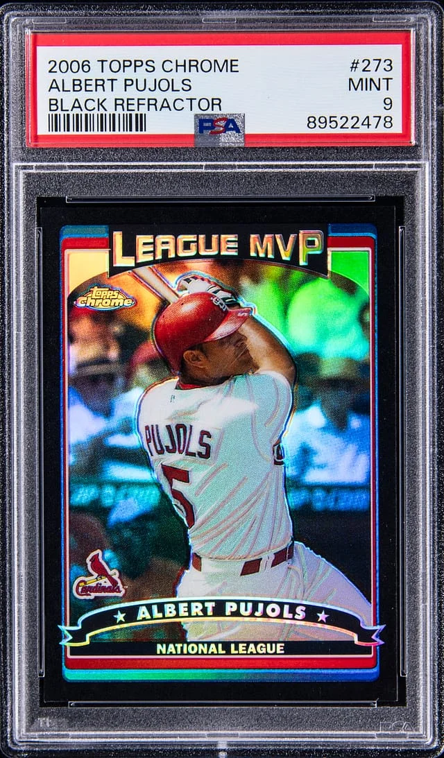 2006 Topps Chrome Black Albert Pujols Refractor #273 card image
