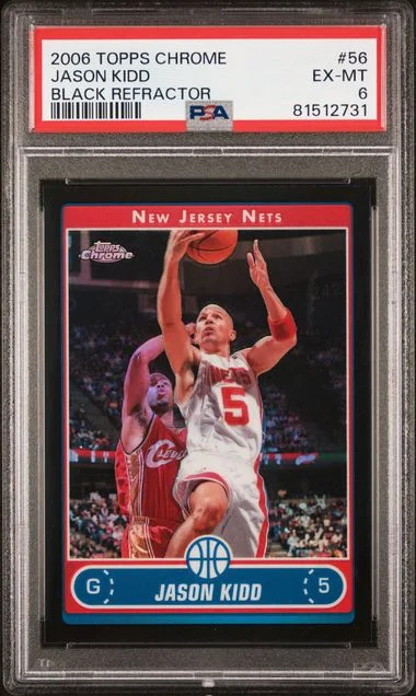 2006 Topps Chrome Black Jason Kidd Refractor #56 card image