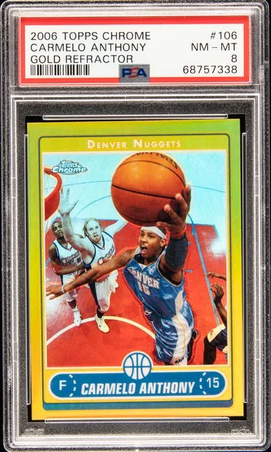 2006 Topps Chrome Carmelo Anthony Gold Refractor #106 card image