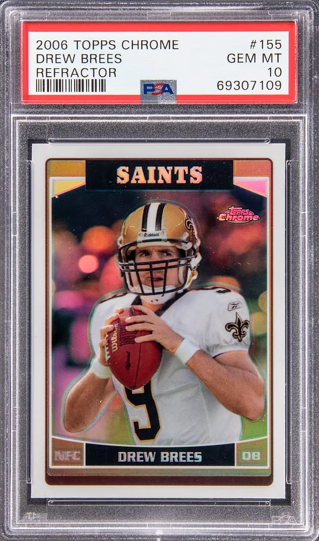 2006 Topps Chrome Drew Brees Refractor #155 card image
