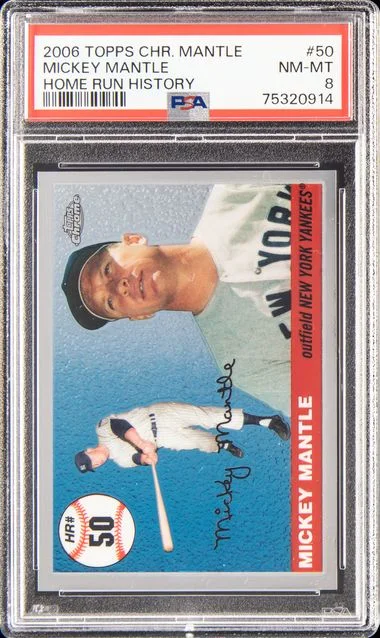 2006 Topps Chrome Mickey Mantle Mantle Home Run History #50 card image