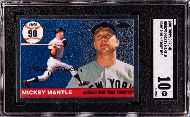2006 Topps Chrome Mickey Mantle Home Run History #MHRC90 card image