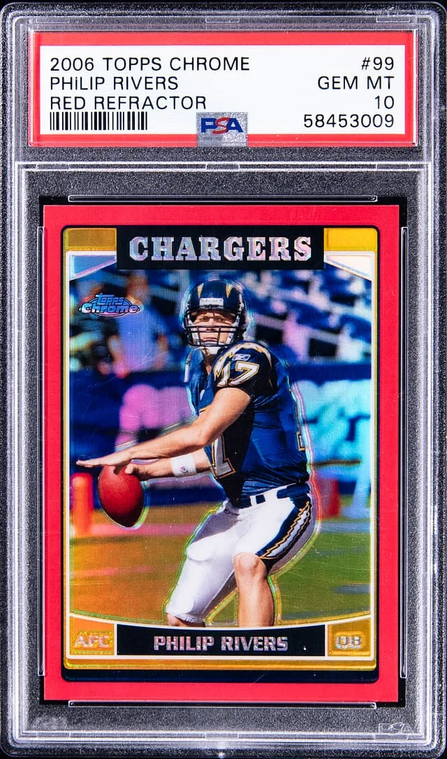2006 Topps Chrome Philip Rivers Red Refractor #99 card image