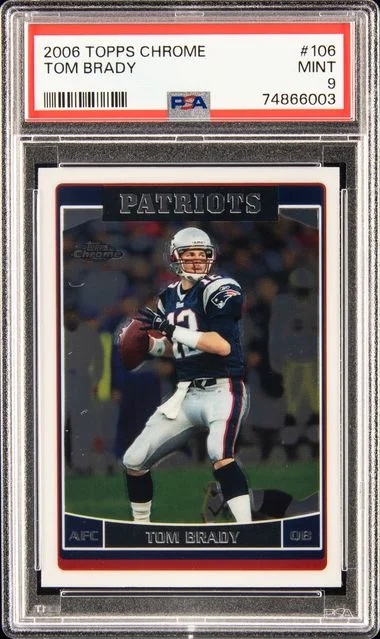 2006 Topps Chrome Tom Brady Refractor #106 card image