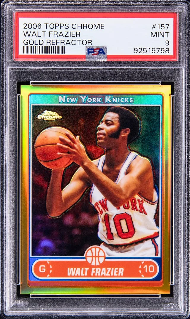 2006 Topps Chrome Walt Frazier Gold Refractor #157 card image