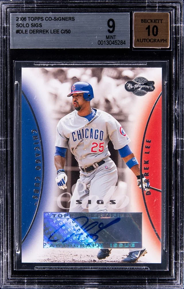 2006 Topps Derrek Lee Co-Signers Solo Sigs #DLE card image