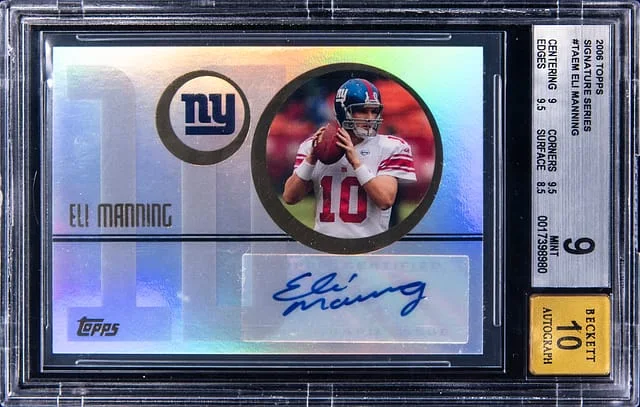 2006 Topps Eli Manning Signature Series #TA-EM card image