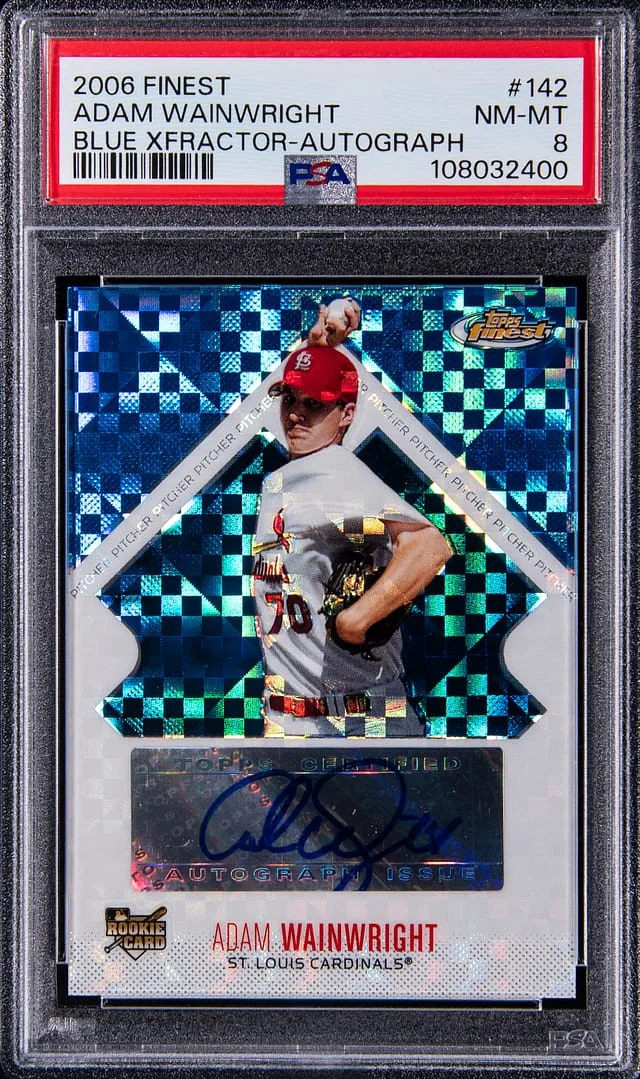 2006 Topps Finest Adam Wainwright Autograph #142 card image