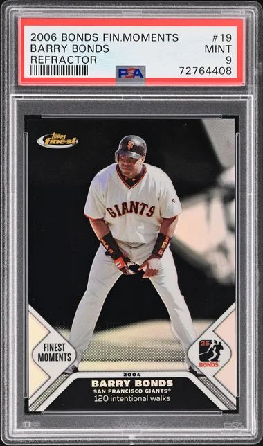 2006 Topps Finest Barry Bonds Bonds Finest Moments Refractor #BBFM19 card image